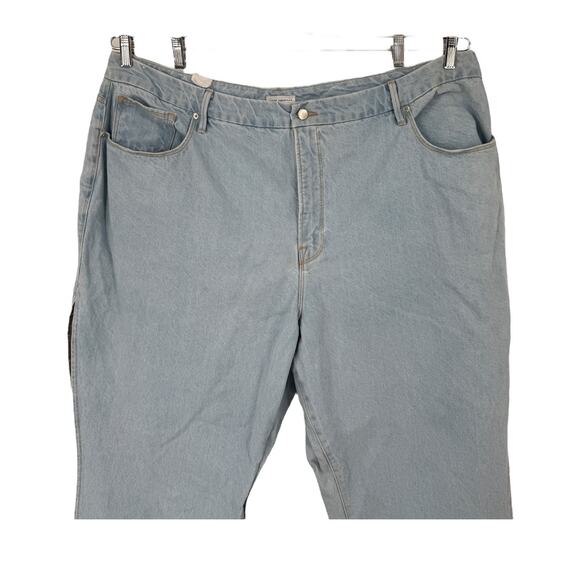 Good American Jeans Good Boy High Waist Slit Hem Boyfriend blue Plus size 24 - Picture 3 of 7